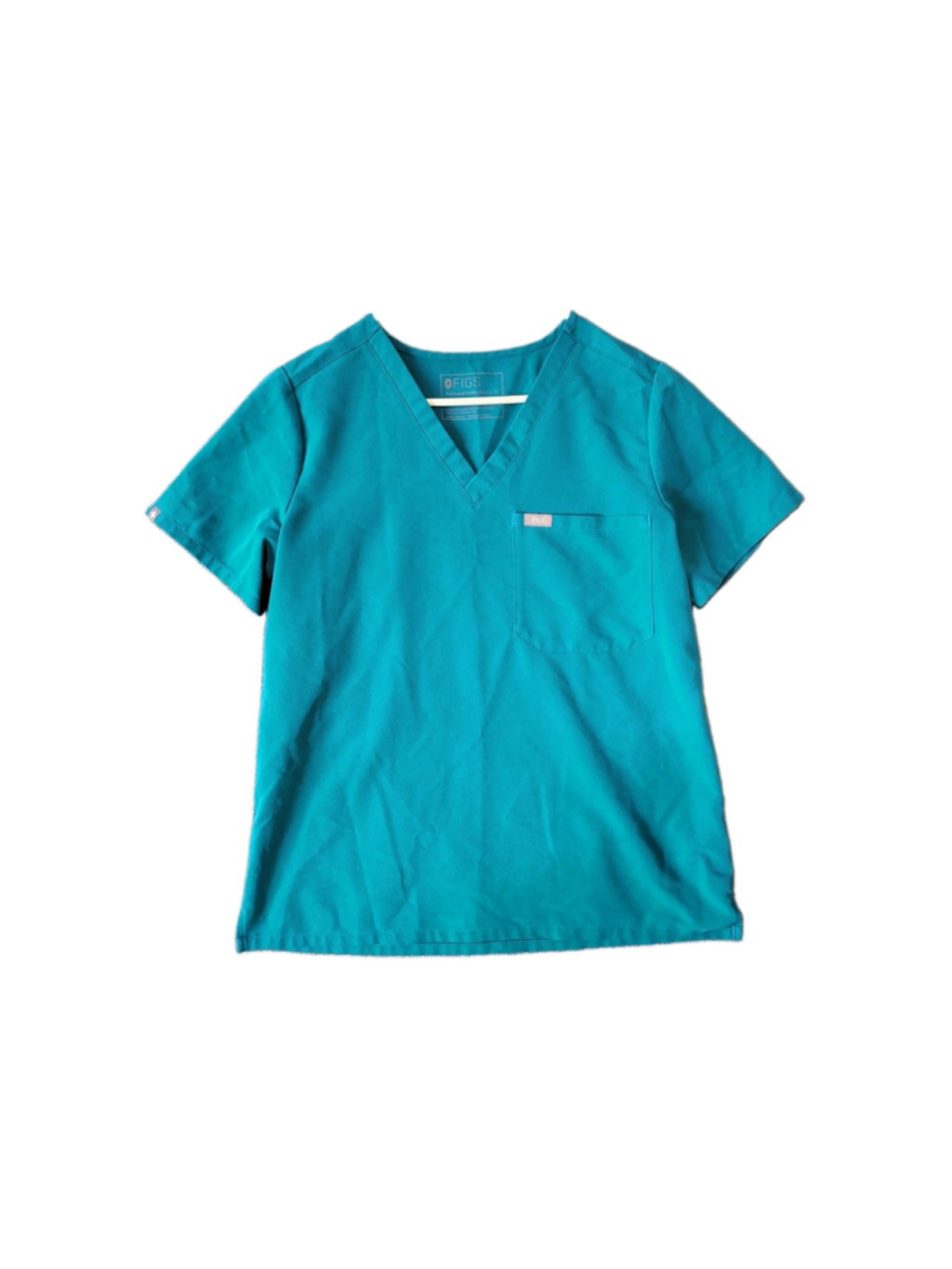 FIGS Womens Scrub Top Technical Collection 2 pocket Teal Size Medium